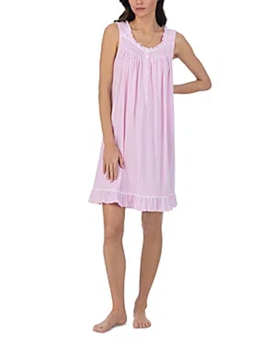 Eileen West Striped Sleeveless Nightgown In Purple