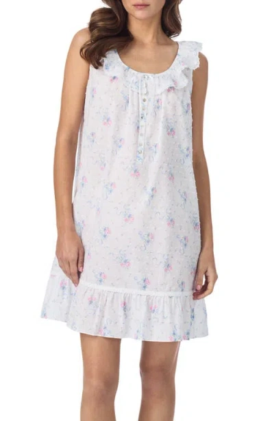 Eileen West Swiss Dot Cotton Chemise Nightgown In White