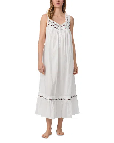 Eileen West The Eileen Cotton Lawn Sleeveless Ballet Nightgown In White