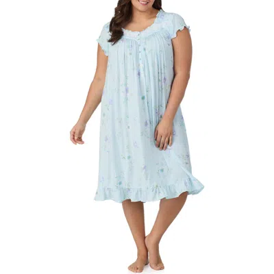 Eileen West Waltz Modal Nightgown In Blue