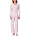 Eileen West Women's 2-piece Long Sleeve Top And Pants Pajama Set In Multi