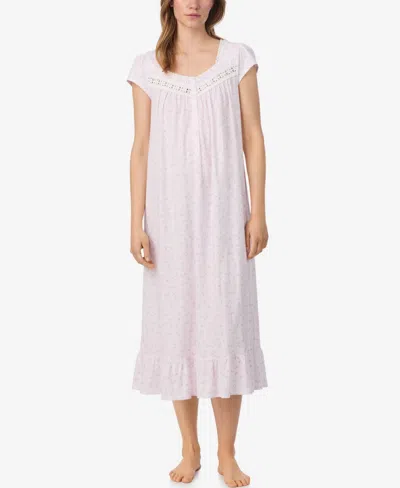 Eileen West Women's Cap Sleeve Long Nightgown In Neutral
