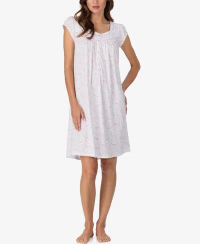 Eileen West Women's Cap Sleeve Short Nightgown In White