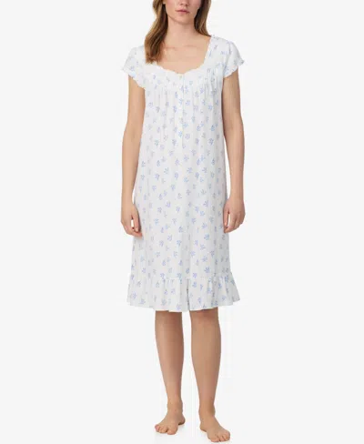 Eileen West Women's Cap Sleeve Waltz Nightgown In White