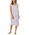 Eileen West Floral Print Cotton Nightgown In White Floral