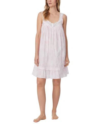 Eileen West Women's Cotton Sleeveless Short Chemise