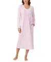 Eileen West Women's Long Sleeve Nightgown In Pink