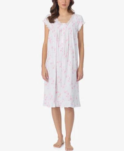 Eileen West Women's Pointelle Waltz V-neck Nightgown In White