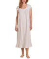 Eileen West Women's Printed Cap Sleeve Nightgown In Neutral