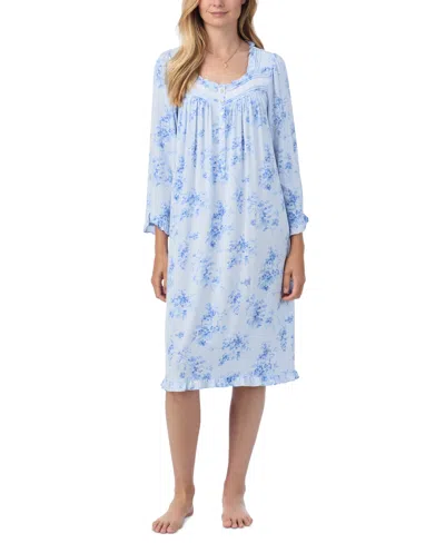 EILEEN WEST WOMEN'S RUFFLED FLORAL WALTZ NIGHTGOWN