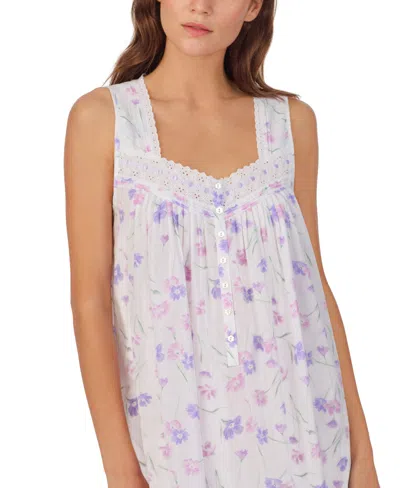 Eileen West Women's Sleeveless Cotton Ballet Nightgown In White Ground