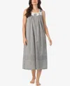 Eileen West Women's Sleeveless Long Ballet Nightgown In Gray