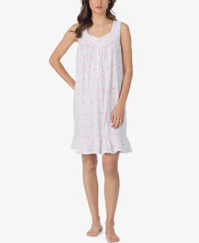 Eileen West Women's Sleeveless Short Nightgown In White