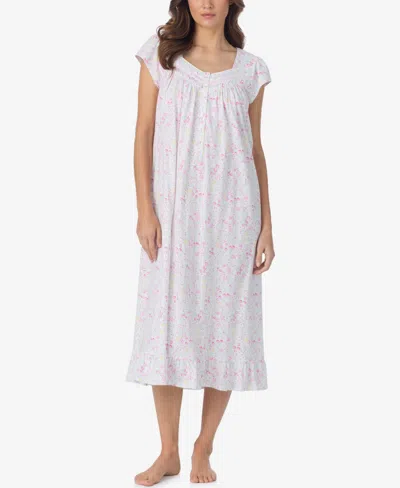 Eileen West Women's Sweetheart Neck Cap-sleeve Nightgown In White