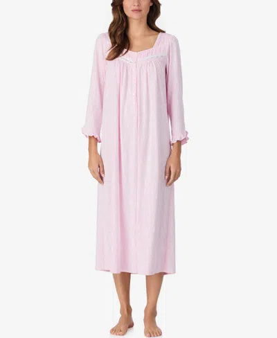 Eileen West Women's Sweetheart Neck Long Nightgown In Pink