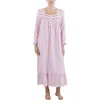 Eileen West Womens Striped Cotton Nightgown