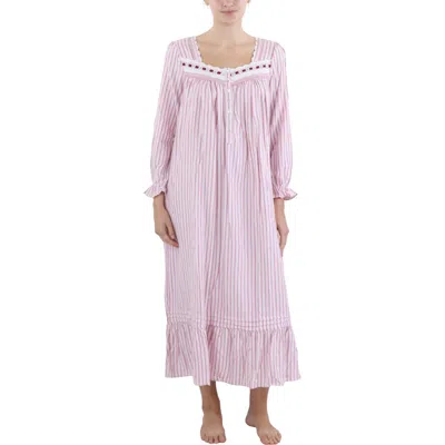 Eileen West Womens Striped Cotton Nightgown