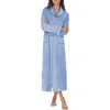 Eileen West Zip-up Longline Robe In Blue
