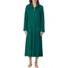 Eileen West Zip-up Longline Robe In Green