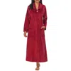 Eileen West Long Zip Robe In Wine