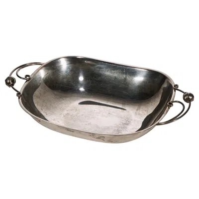 Pre-owned Einar Dragsted Art Deco Bowl With Sculptural Handles, Denmark In Silver