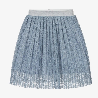 Eirene Kids'  Girls Blue Lace Pleated Skirt