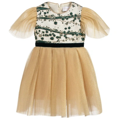 Eirene Kids'  Girls Gold Tulle Dress