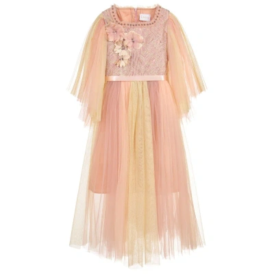 Eirene Kids'  Girls Long Pink Tulle Dress
