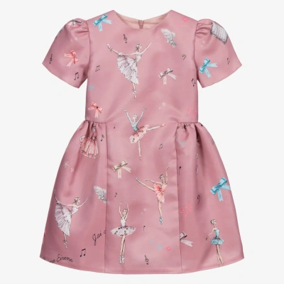 Eirene Babies'  Girls Pink Ballet Print Dress