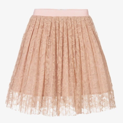 Eirene Kids'  Girls Pink Lace Pleated Skirt