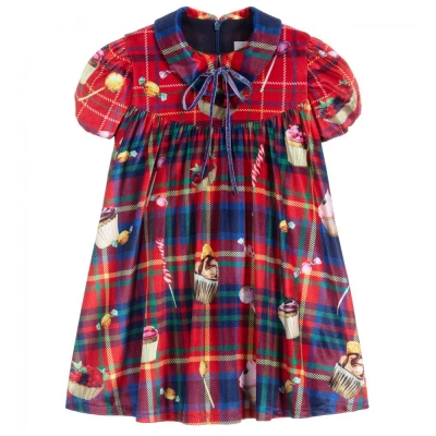 Eirene Babies'  Girls Red & Blue Check Dress