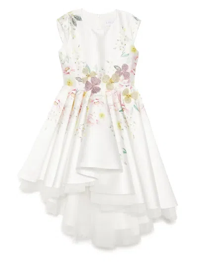 Eirene Kids' Printed Dress In 白色