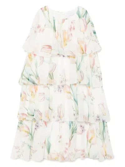 Eirene Babies' Printed Dress In 白色