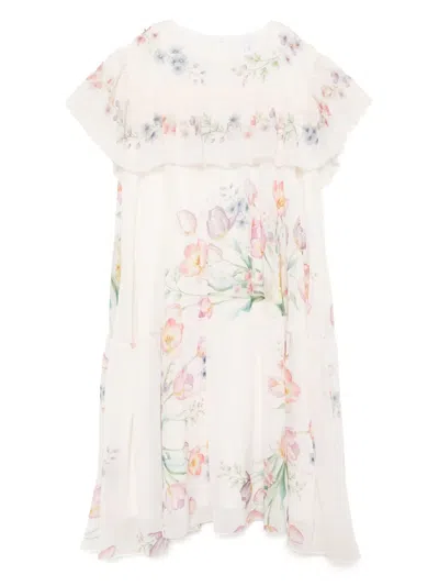 Eirene Kids' Printed Dress In White