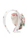 Eirene Tulip Bow Headband In 白色