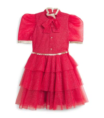 Eirene Kids' Tulle Glittered Dress (12-15 Years) In Multi