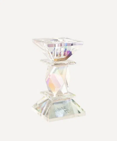 Eja Rainbow Crystal Glass Candleholder In Multi