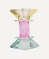 Eja Tiered Crystal Glass Candleholder In Multi