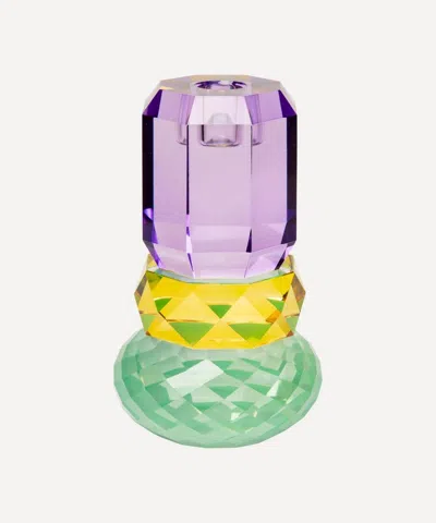 Eja Violet Crystal Glass Stage Candleholder