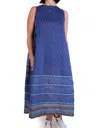 Eka Design Studio Sleeveless Hand Painted Maxi Dress In Indigo
