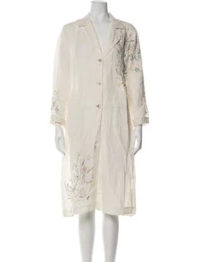 Pre-owned Eka Linen Long Dress W/ Tags In Neutral