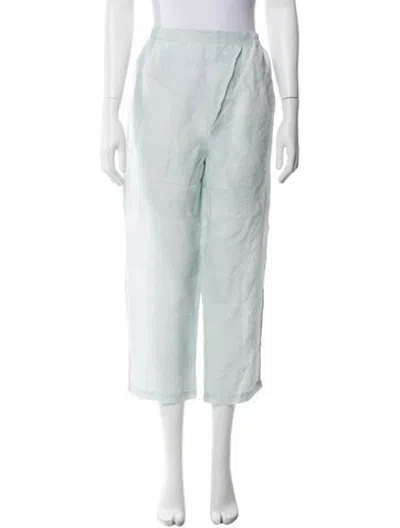 Pre-owned Eka Linen Straight Leg Pants In Blue