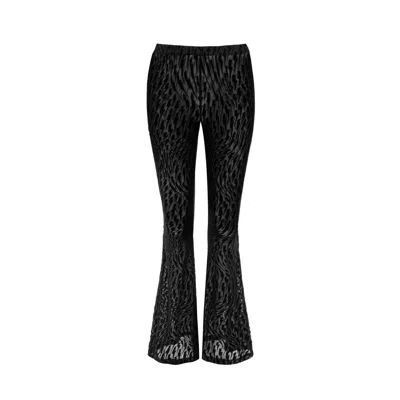 Ekcentrik Women's Thunderbeats Flared Black Pants