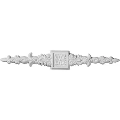 Ekena Millwork 1 5/8"h X 10 1/4"w X 1/4"d Floral Center Spread Onlay In White