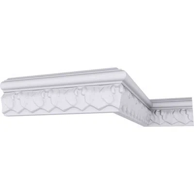 Ekena Millwork 1 7/8"h X 3/4"p X 94 1/2"l Blackthorne Acanthus Leaf Chair Rail Moulding In White
