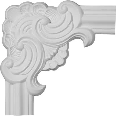 Ekena Millwork 10 5/8"w X 10 5/8"h Pompeii Panel Moulding Corner In White