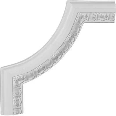 Ekena Millwork 10 5/8"w X 10 5/8"h X 3/4"p Emery Panel Moulding Corner In White