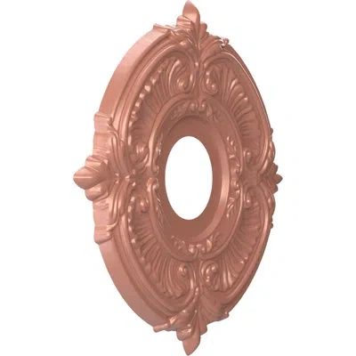 Ekena Millwork 10"od X 3 1/2"id X 3/4"p Attica Thermoformed Pvc Ceiling Medallion (fits Canopies Up To 4 1/8"), Uni In Champagne Pink