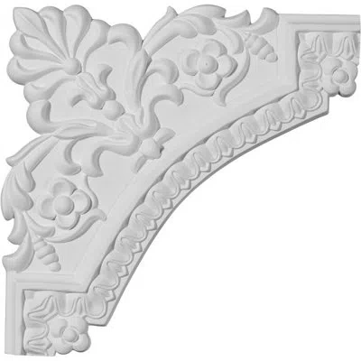 Ekena Millwork 11 3/4"w X 11 3/4"h Lanarkshire Panel Moulding Corner In White