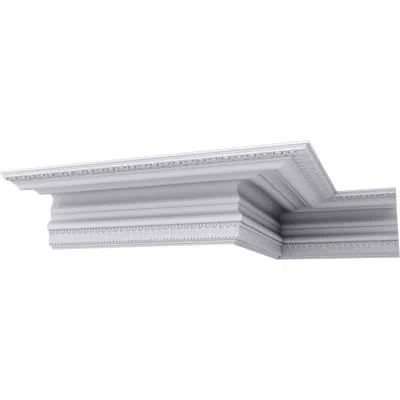 Ekena Millwork 11 5/8"h X 15 3/8"p X 18 3/4"f X 94 1/2"l, (2" Repeat), Coogan Crown Moulding In White